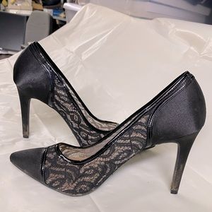Black lace heels. Size 8 1/2
